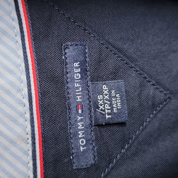 Tommy Hilfiger Navy Blue Button Up Long Sleeve Shirt Dress - Picture 6 of 12